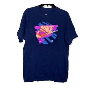 Nike Air Navy Blue Short Sleeve Shirt large